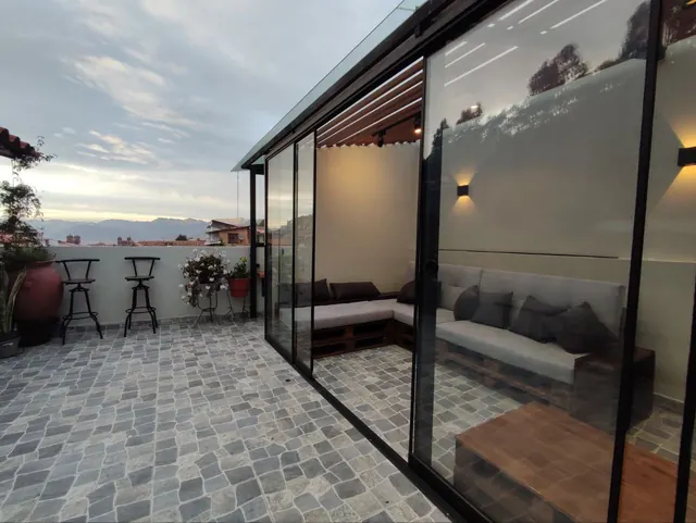 Zona de descanso de la terraza